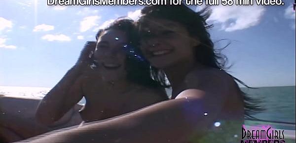 Crazy Boating With 5 Naked Party Girls